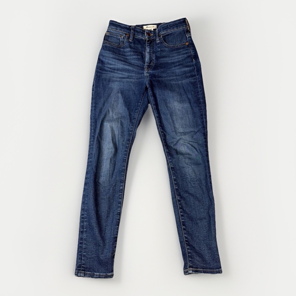 Madewell Curvy High-Rise Skinny Jeans Womens 26 Blue Dark Wash Stretch Denim